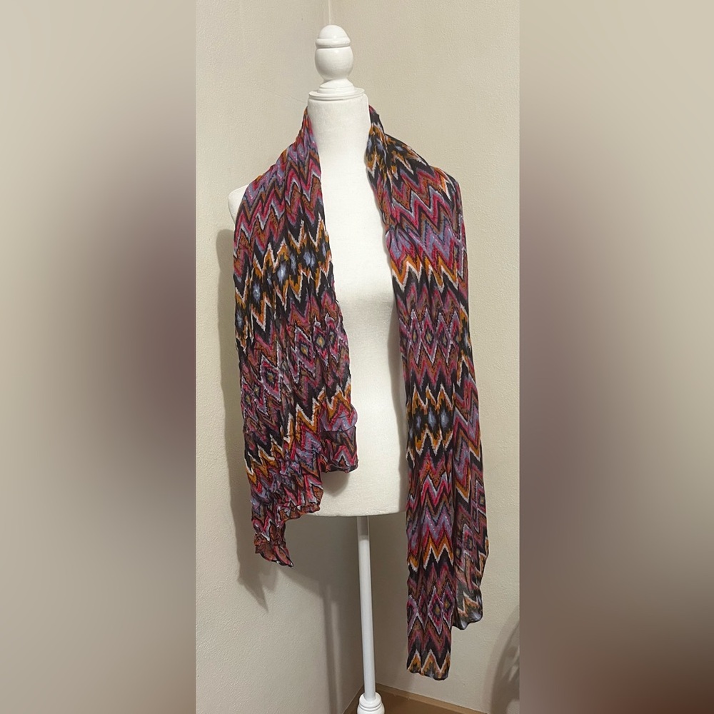 Colorful Chevron Pattern Jockey Scarf